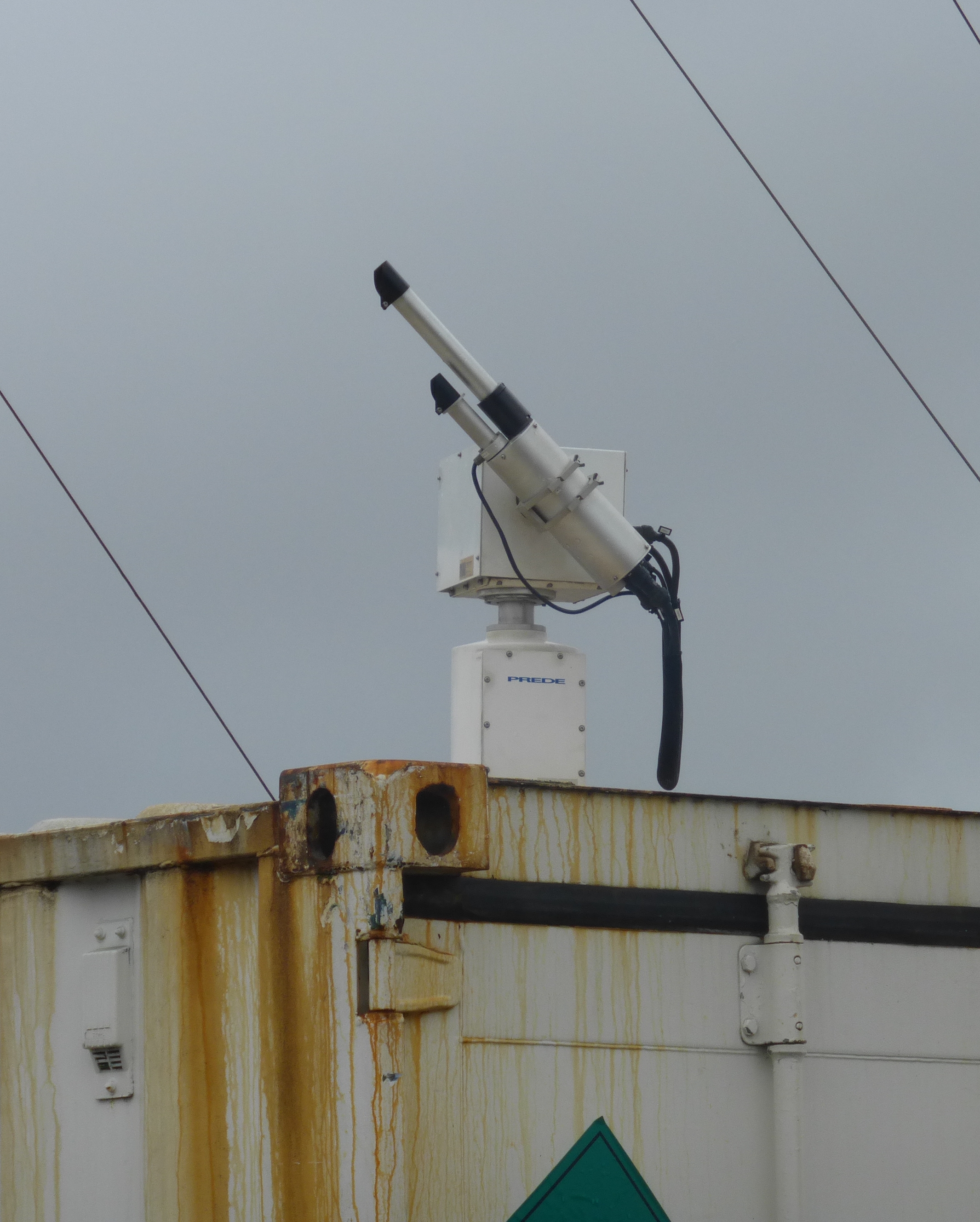 The Prede sunphotometer deployed at Praia (Cape Verde) during SAVEX-D flight campaign. Copyright Victor Estelles.